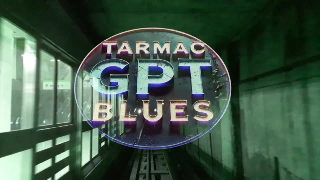 "Tarmac GPT blues"
#collage #video du #dimanche
#videopoem #videopoetry 
bobie.fr