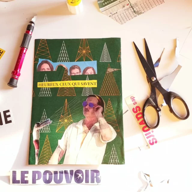 "Heureux ceux qui savent" ✂️ "Happy are those who know"
#collage du #dimanche bobie.fr 
#noussachons #weknow
