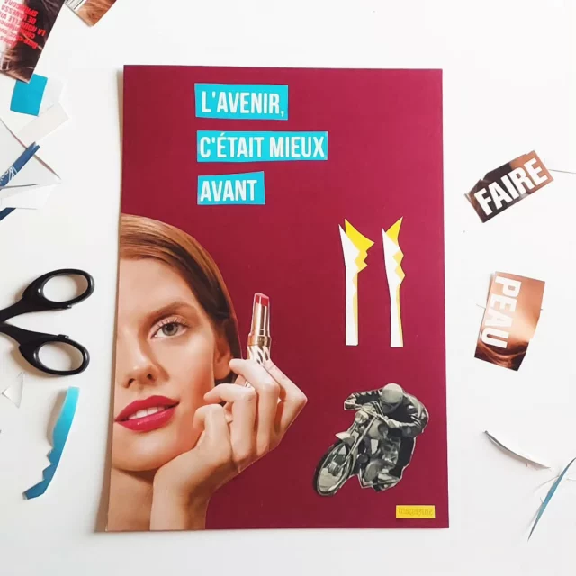 "L'avenir, c'était mieux avant" ✂️ "The future was better before"
#collage du #dimanche bobie.fr 
#futuro #vintageart
