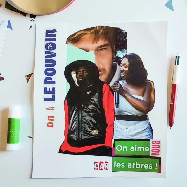 "On a le pouvoir car on aime tous les arbres!" ✂️ "We have the power because we love all the threes!"
#collagedudimanche bobie.fr 
#poweredbyplants