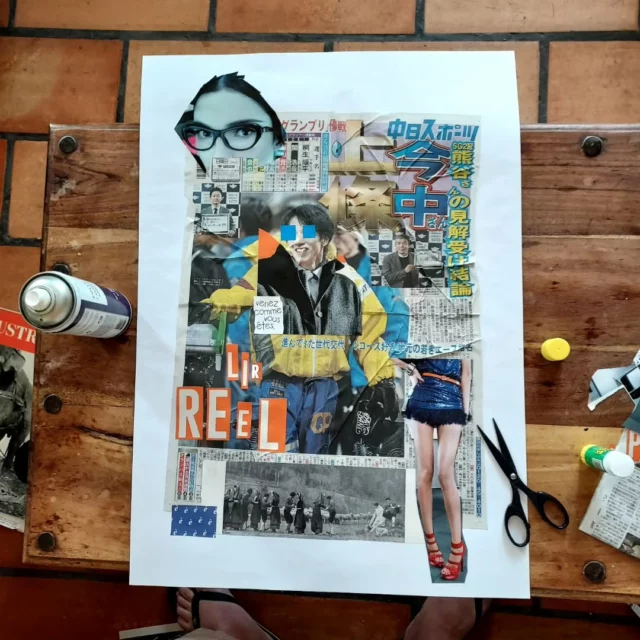 "L'irréel" ✂️ "The unreal"
#collagedudimanche #papercollage 
Exposition Centre Arts Fabrezan juin 26 bobie.fr